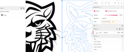 screenshot of a tiger graphic in Gravit designer