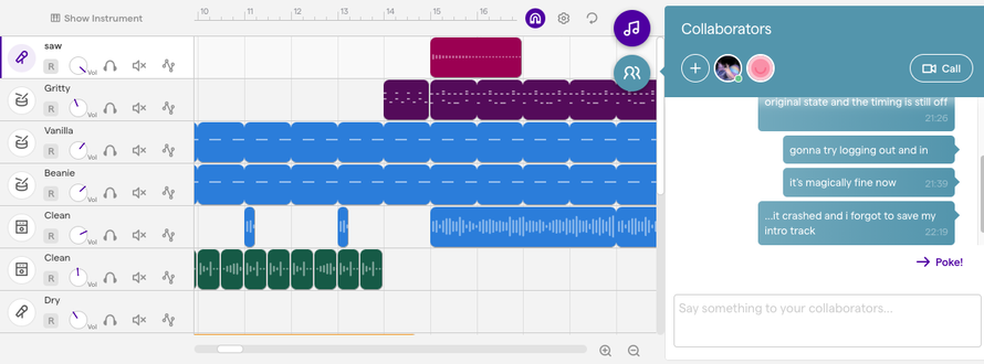 screenshot of music editing software