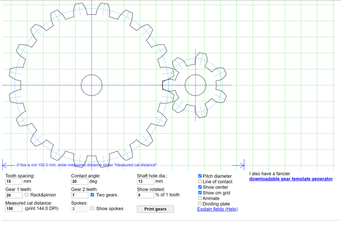 image of gear shapes on a grid background